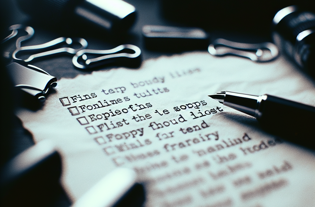 Final Topics to Complete the List